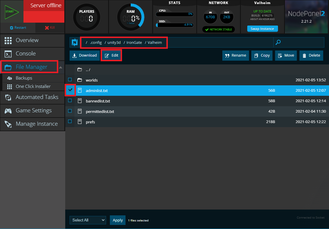Adding Admins to Your Valheim Server Valheim Knowledgebase Article Nodecraft